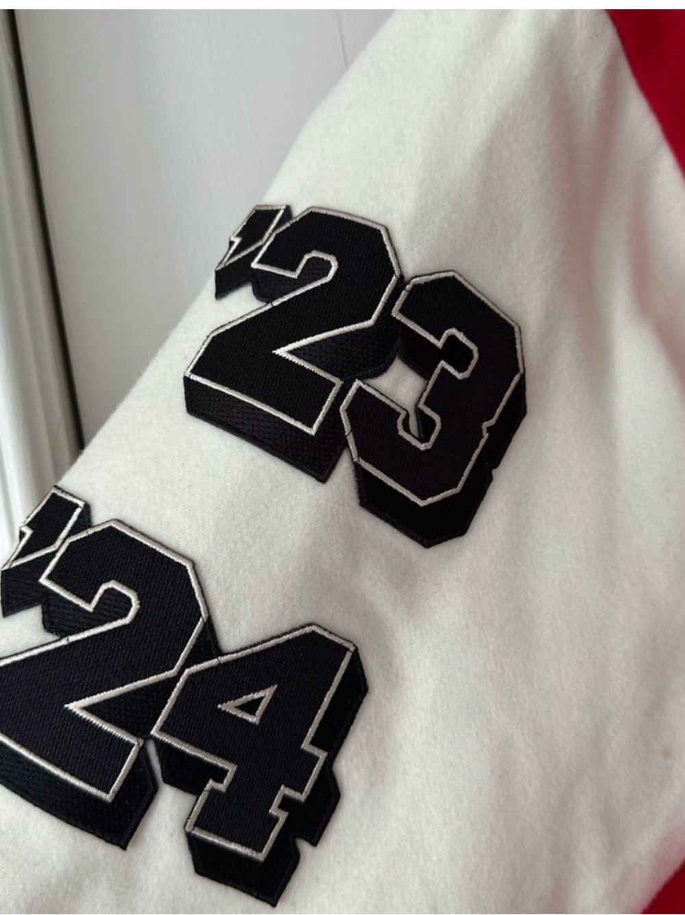 Melody Ehsani Rare Megan the Stallion White and Red Varsity Jacket - Picture 2 of 5
